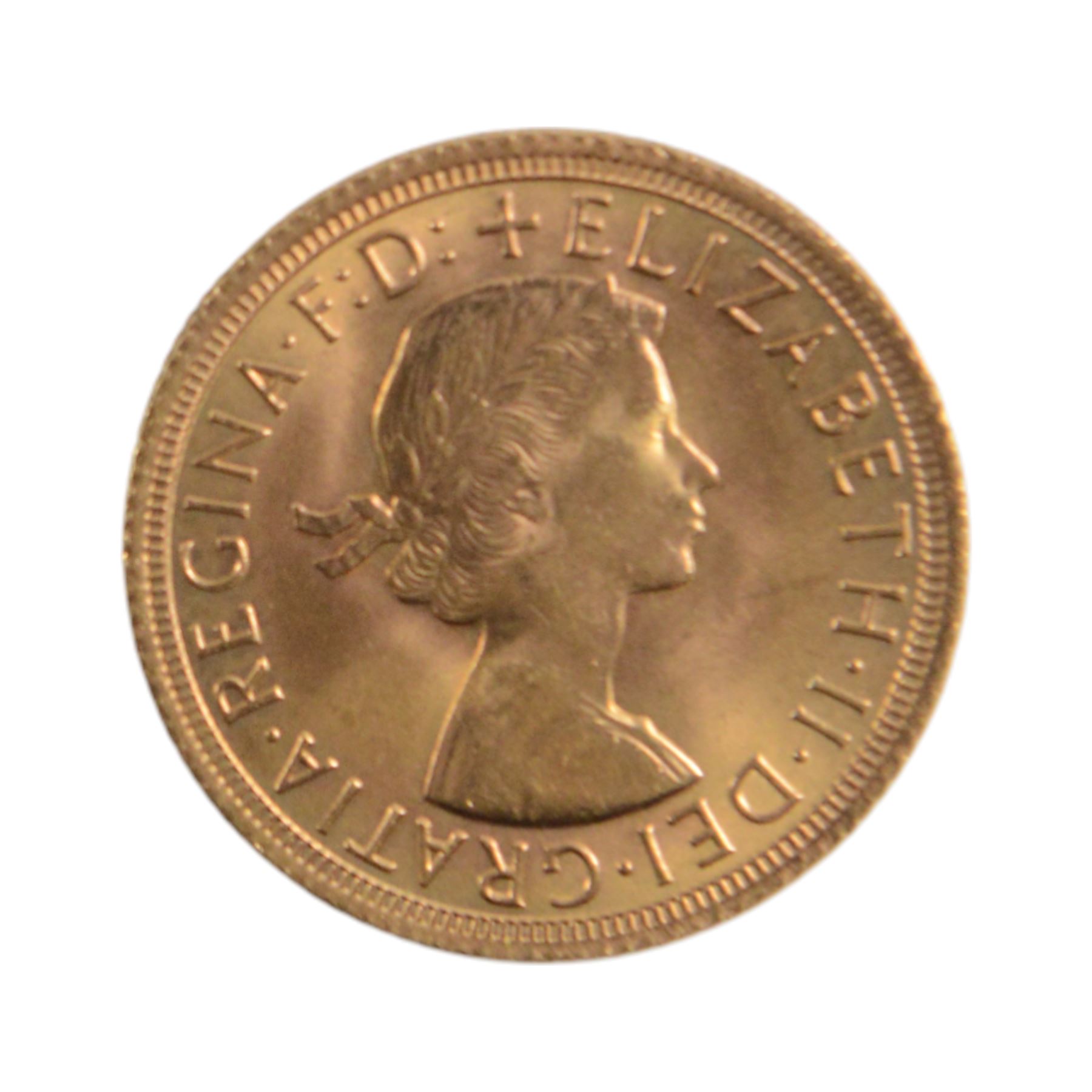 Queen Elizabeth II 1965 gold full sovereign coin