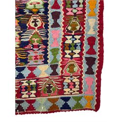 Small Turkish geometric pattern rug