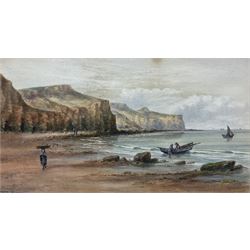 John Francis Branegan  (British 1843-1909): 'Sandsend', watercolour signed and titled 25cm x 45cm