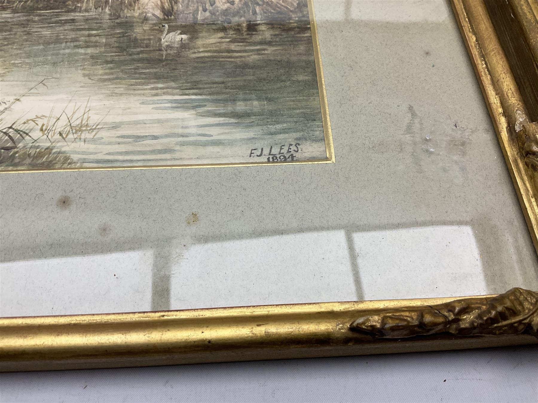 Frederick John Lees (British fl. 1870-1900): 'Cliveden on Thames' and 'Little Boveney Church near Windsor', pair watercolours signed and dated 1894 together with 'Twickenham Ferry', watercolour signed and dated 1895 by the same hand max 26cm x 36cm (3)