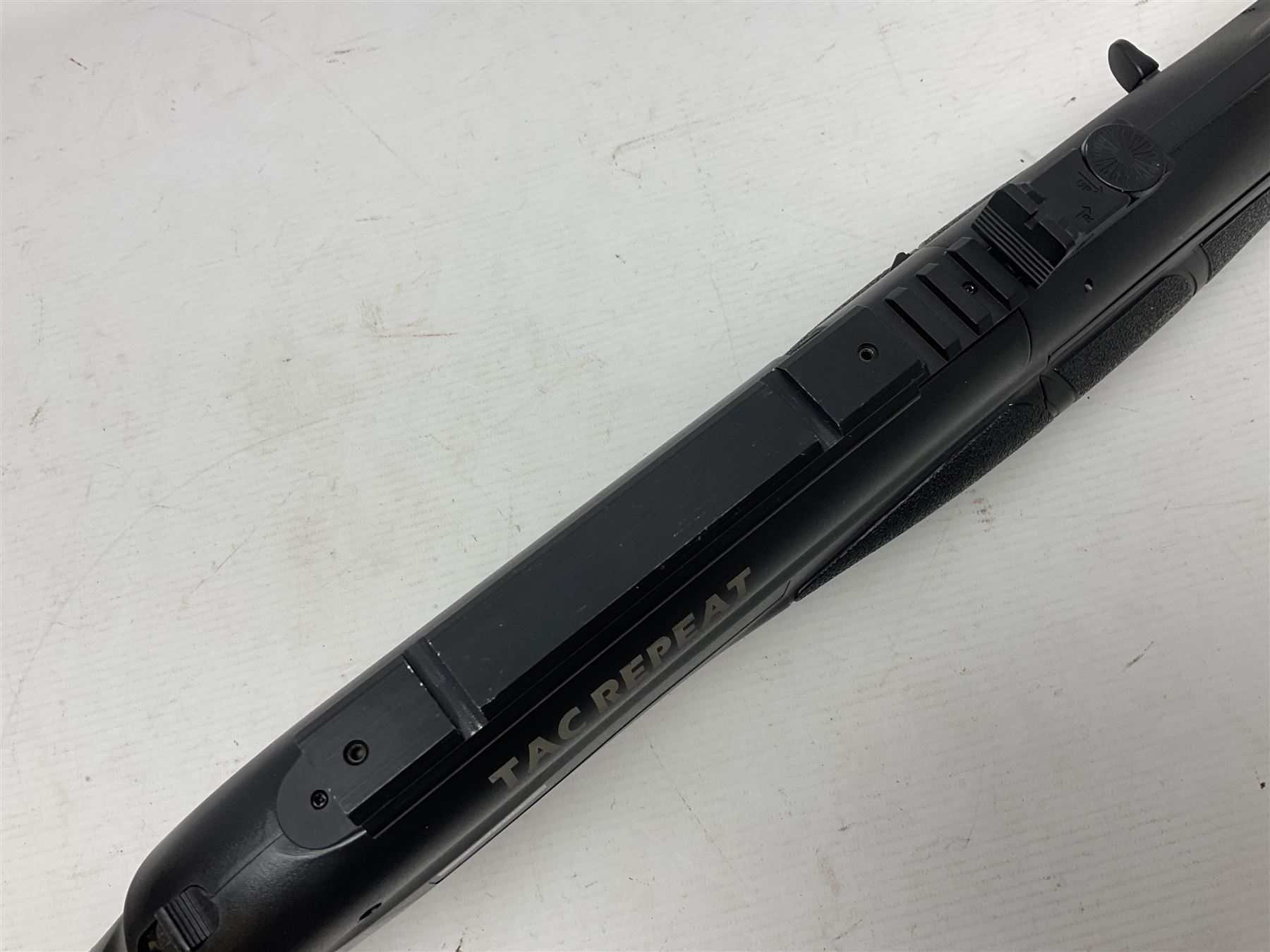 ASG Tac Repeat .177 Multishot CO2 rifle, serial no.18A41376, L108cm overall NB: AGE RESTRICTIONS APPLY TO THE PURCHASE OF AIR WEAPONS.