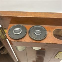 Brass lacquered microscope, by J. Swift & Son, London, in wooden carry cas no 13749, 