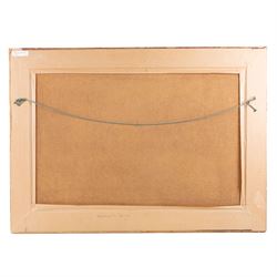 Walter Goodin (British 1907-1992): 'Traveller's Rest', oil on board signed and dated 1982, titled verso 47cm x 72cm