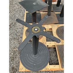 Set of ten metal table bases - THIS LOT IS TO BE COLLECTED BY APPOINTMENT FROM DUGGLEBY STORAGE, GREAT HILL, EASTFIELD, SCARBOROUGH, YO11 3TX