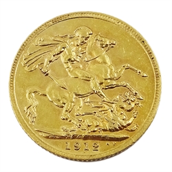  King George V 1912 gold full sovereign  