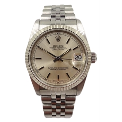  Rolex Oyster Perpetual Datejust stainless steel wristwatch model 68274,  3.1cm with box and receipt  