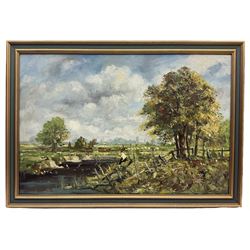 William Norman Gaunt (British 1918-2001): 'Constable Country', oil on canvas signed 49cm x 74cm