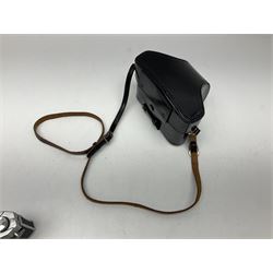 Petri Flex 7 camera body, serial no. 555698, with Perti C.C 1:1.8 f=55mm' lens, serial no. 78253, together with Petri Flex V2 camera body, serial no. 364427, with 'Petti C.C. 1:2 f=55mm' lens, serial no. 137076, in ever ready case