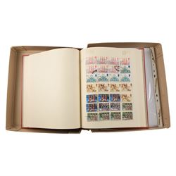 Great British and World stamps and banknotes, including a small number of Queen Victoria and King Edward VII, Queen Elizabeth II pre-decimal and decimal issues, first day covers, air mail covers, fourteen world banknotes, etc