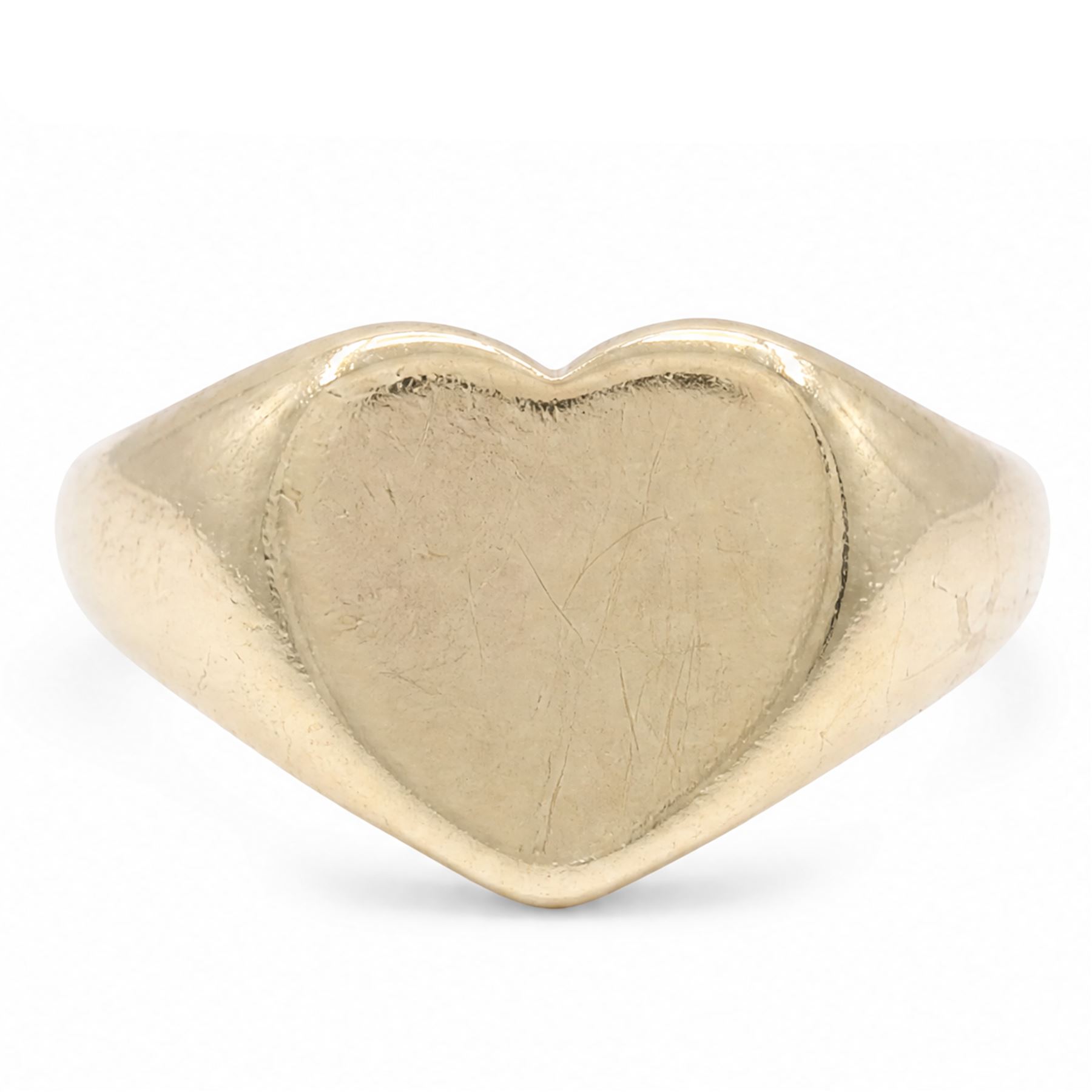 Mid 20th century heart signet ring, Chester 1949
