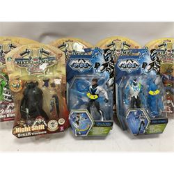 Biker Mice From Mars - Character Options 2-in-1 Bike Blaster; and four carded figures comprising Night Shift, Modo, Vinnie and Throttle; together with six Mattel Max Steel carded figures; all in unopened blister packs (11)