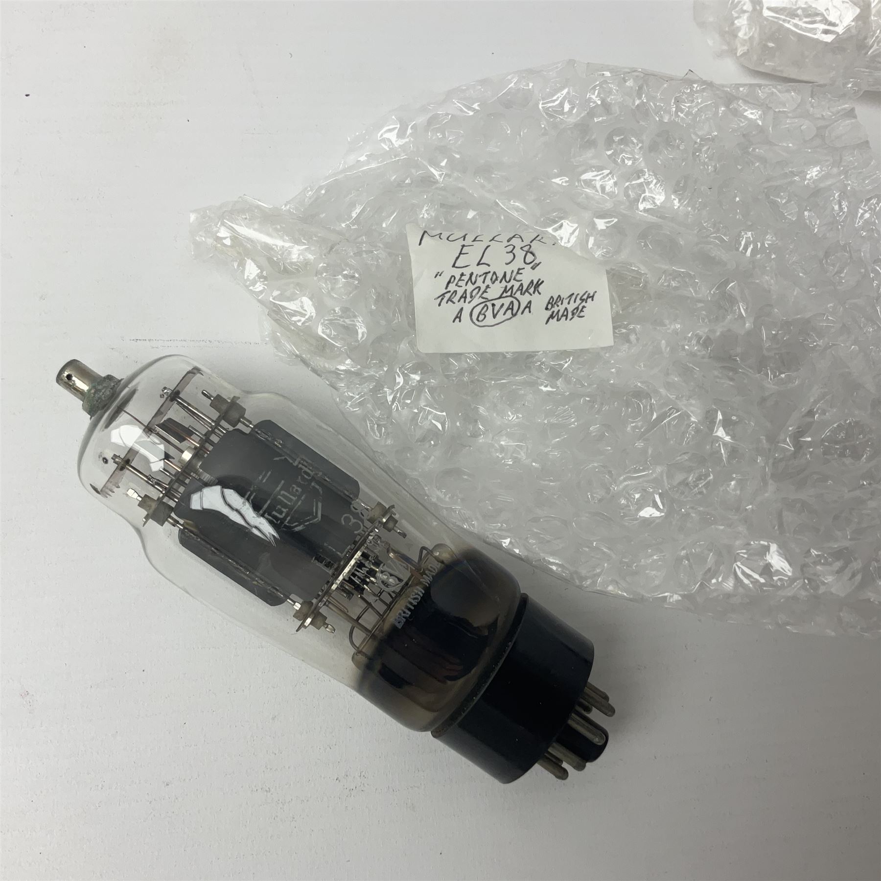 Collection of Mullard thermionic radio valves/vacuum tubes, including VP2, AZ31, PZ30, CY1, EL38 etc approximately 30 as per list, unboxed