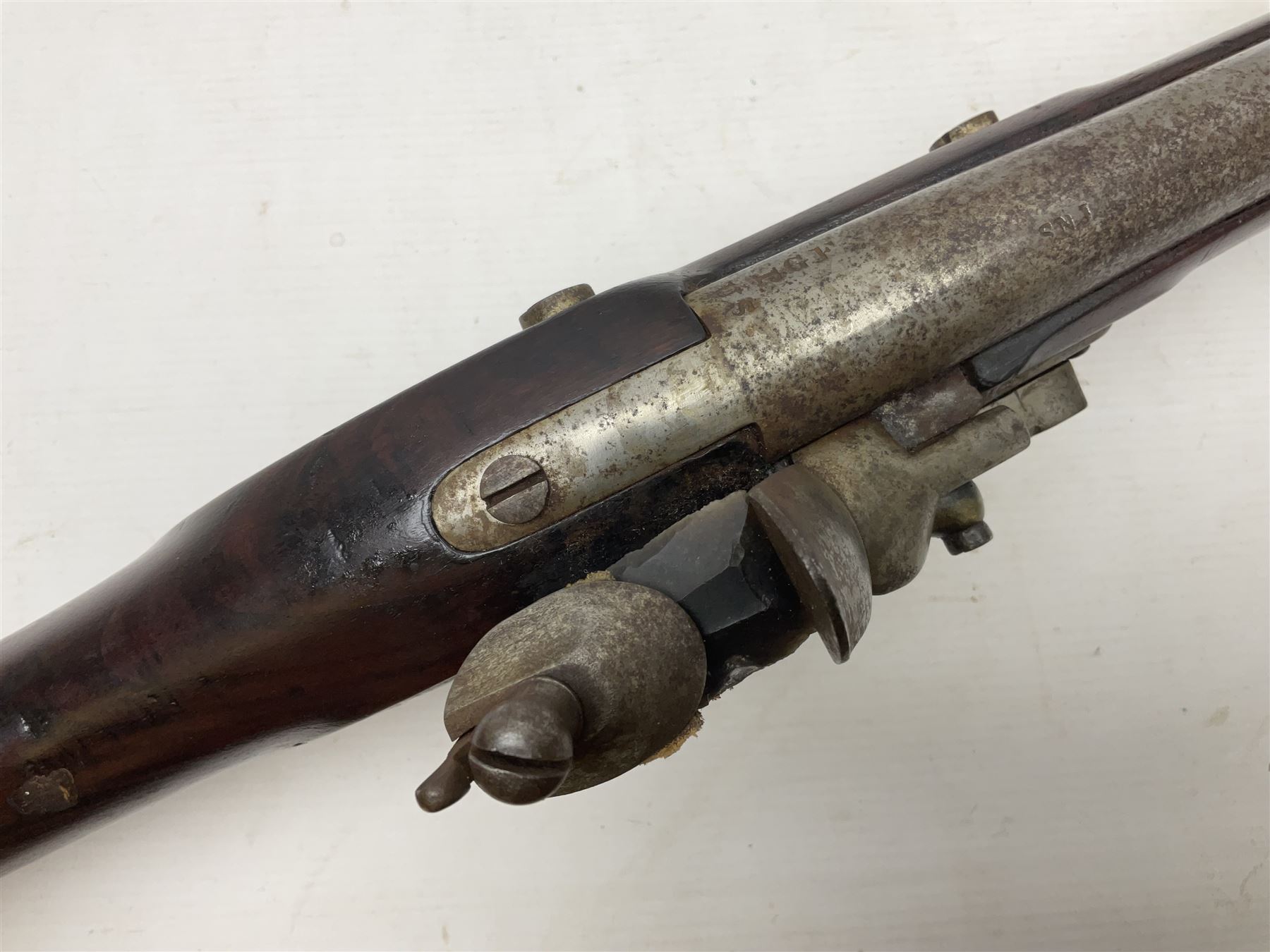 Early 19th century M.T. Wickham of Philadelphia flintlock musket, approximately .700 cal., the 104cm(41