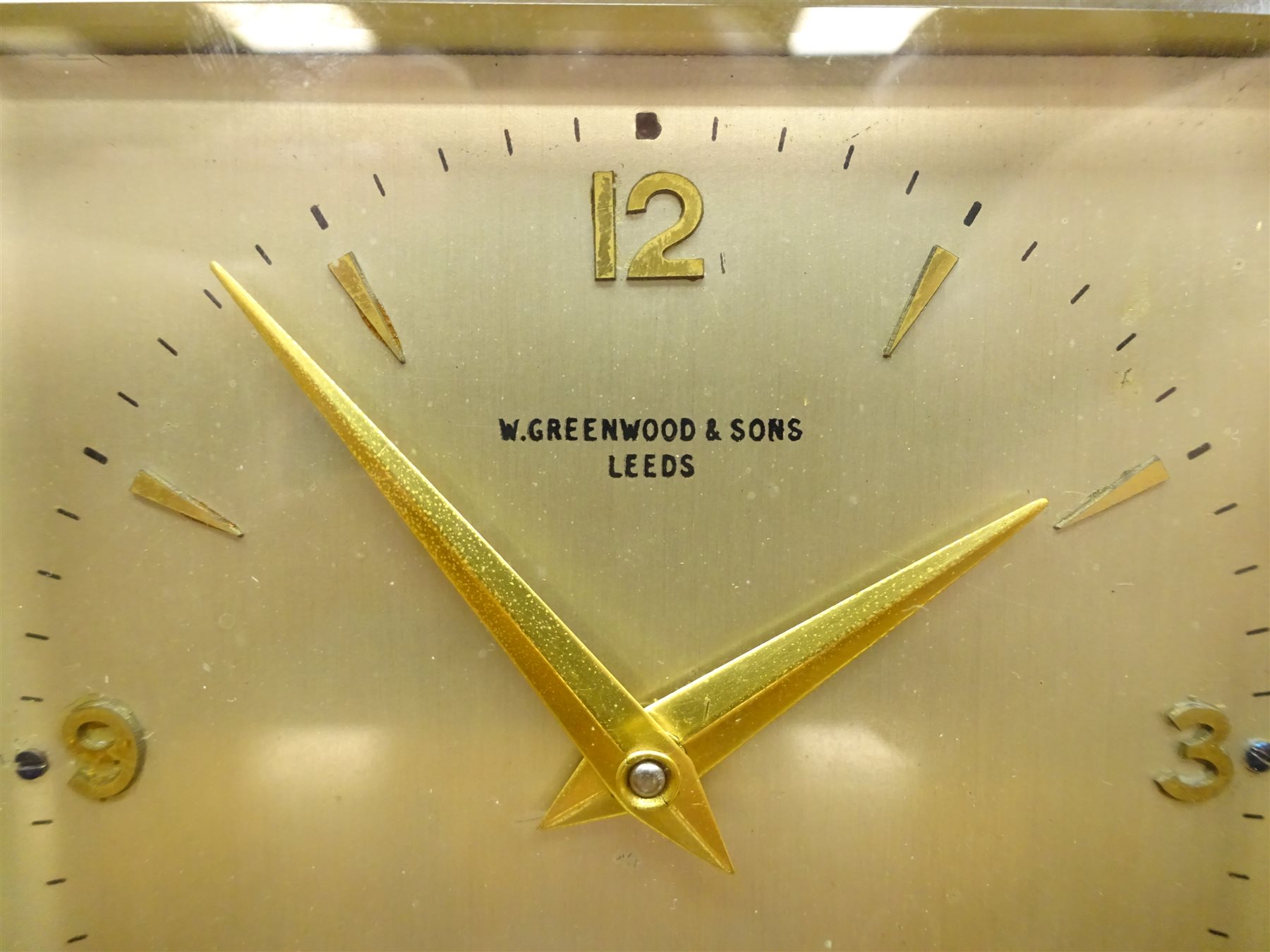1960's teak cased Elliott mantel clock, silvered dial inscribed W