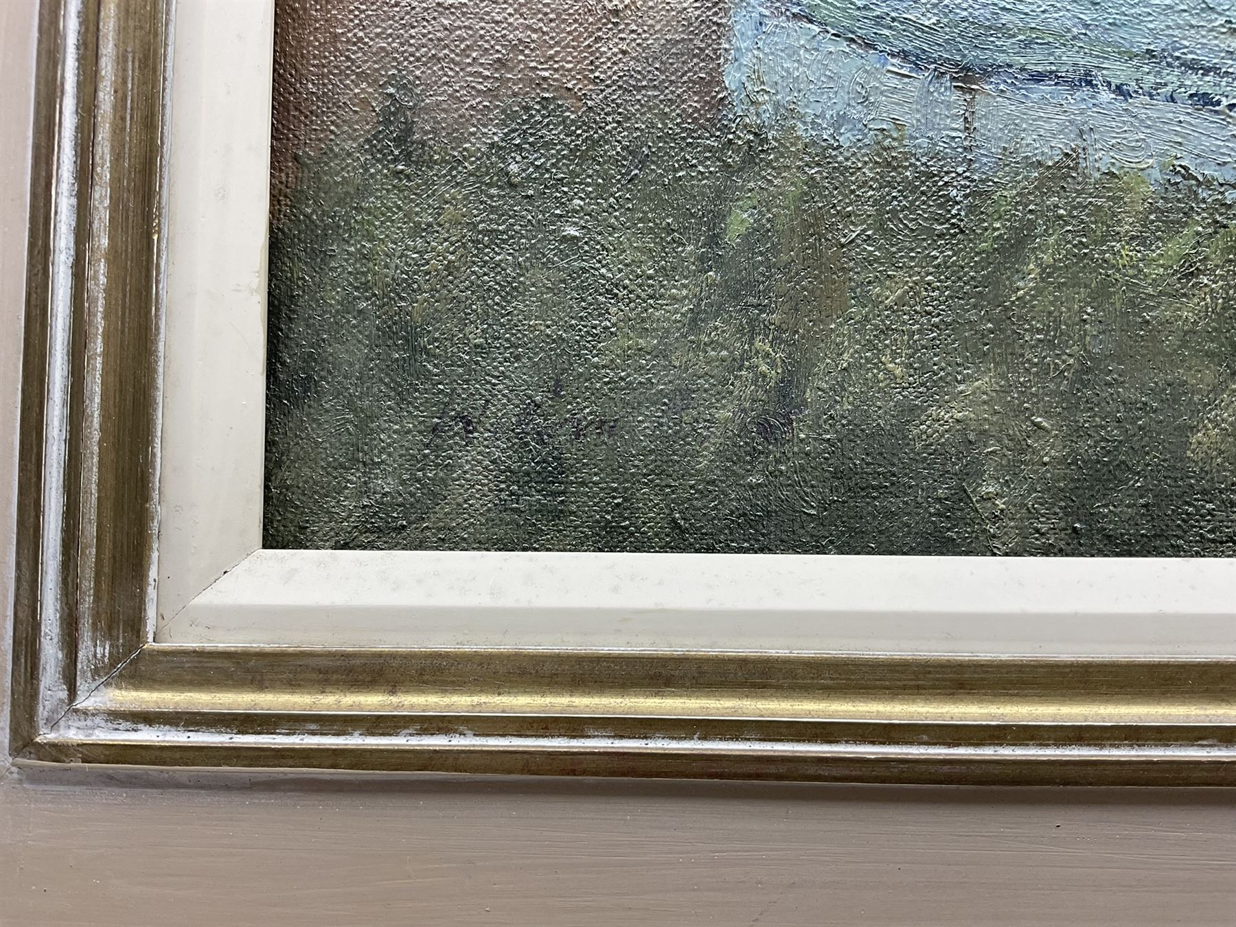 William Burns (British 1923-2010): 'Harbour View', oil on canvas laid on to board signed, titled verso 39cm x 54cm 
Provenance: direct from the artist's family