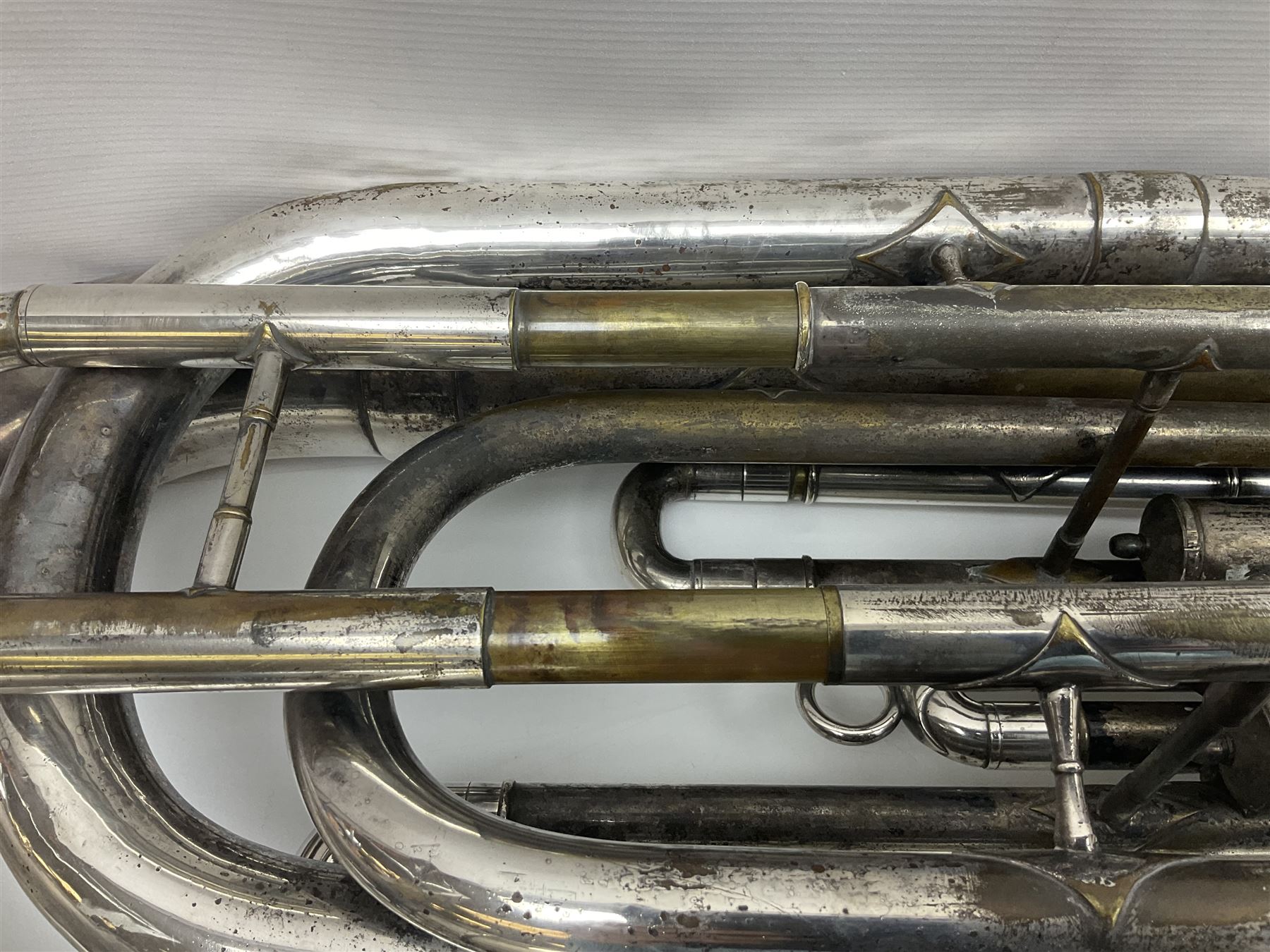 Salvation Army Class A Bb tuba for restoration or display H79cm