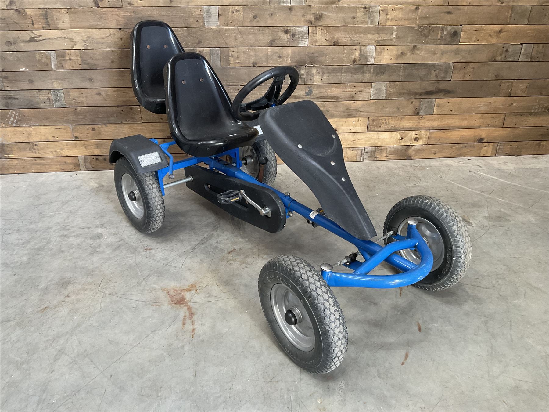 Tectake Kart two-seater blue-go kart with brake