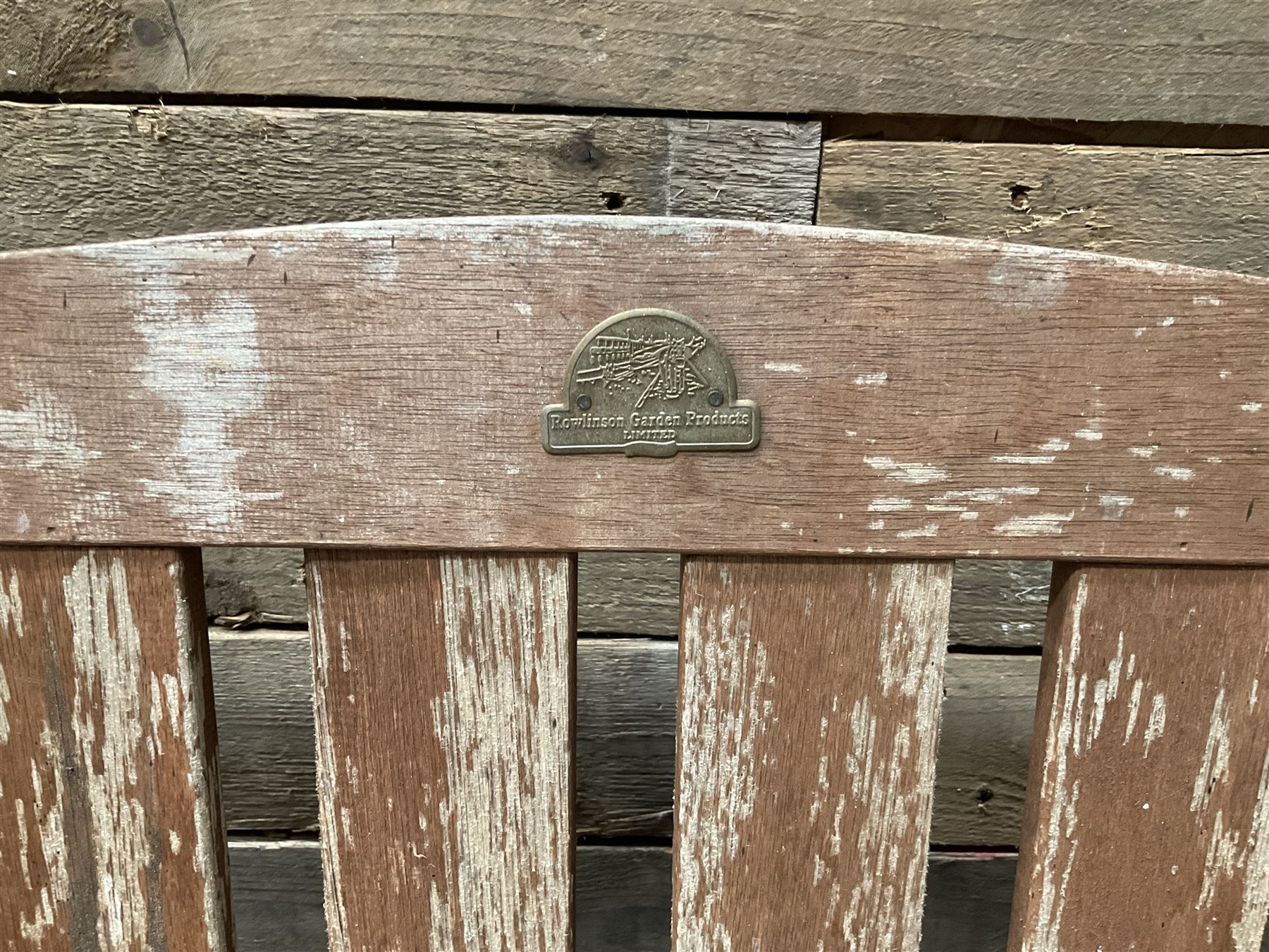 Set of 4 wooden garden chairs