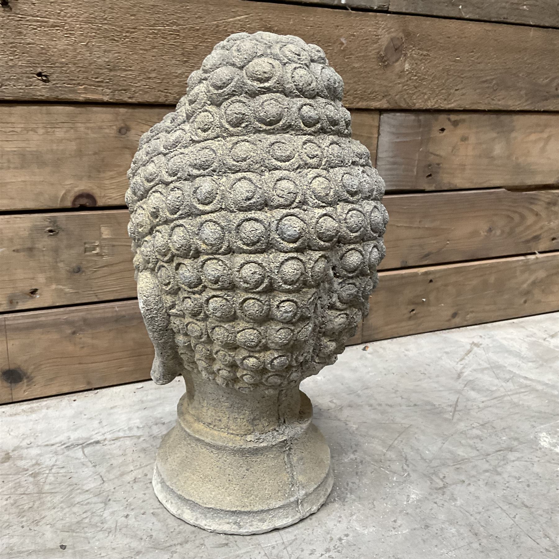 Small cast stone Thai Buddha head