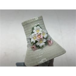 Two Lladro figures, comprising Garden Classic, no 7617 and Garden Song, no 7618, with original boxes and artists signature beneath, largest example H23cm