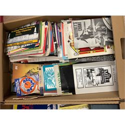 Large quantity of ephemera, mainly vintage theatre programmes, to include See How They Run, Annie, Fiddler on the Roof, Leeds Grand Theatre and Opera House etc, together with books on Whitby etc