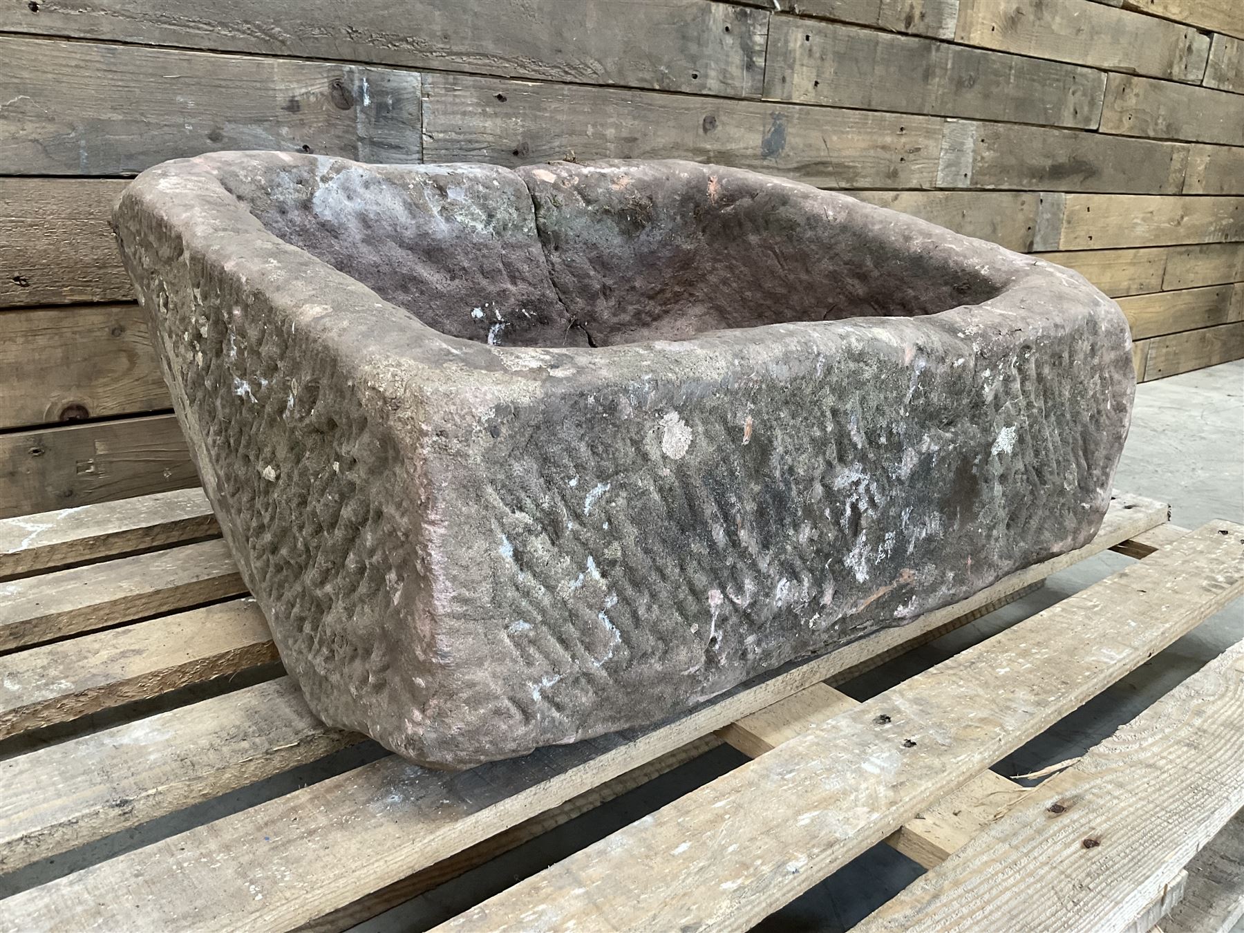 19th century rectangular stone trough 