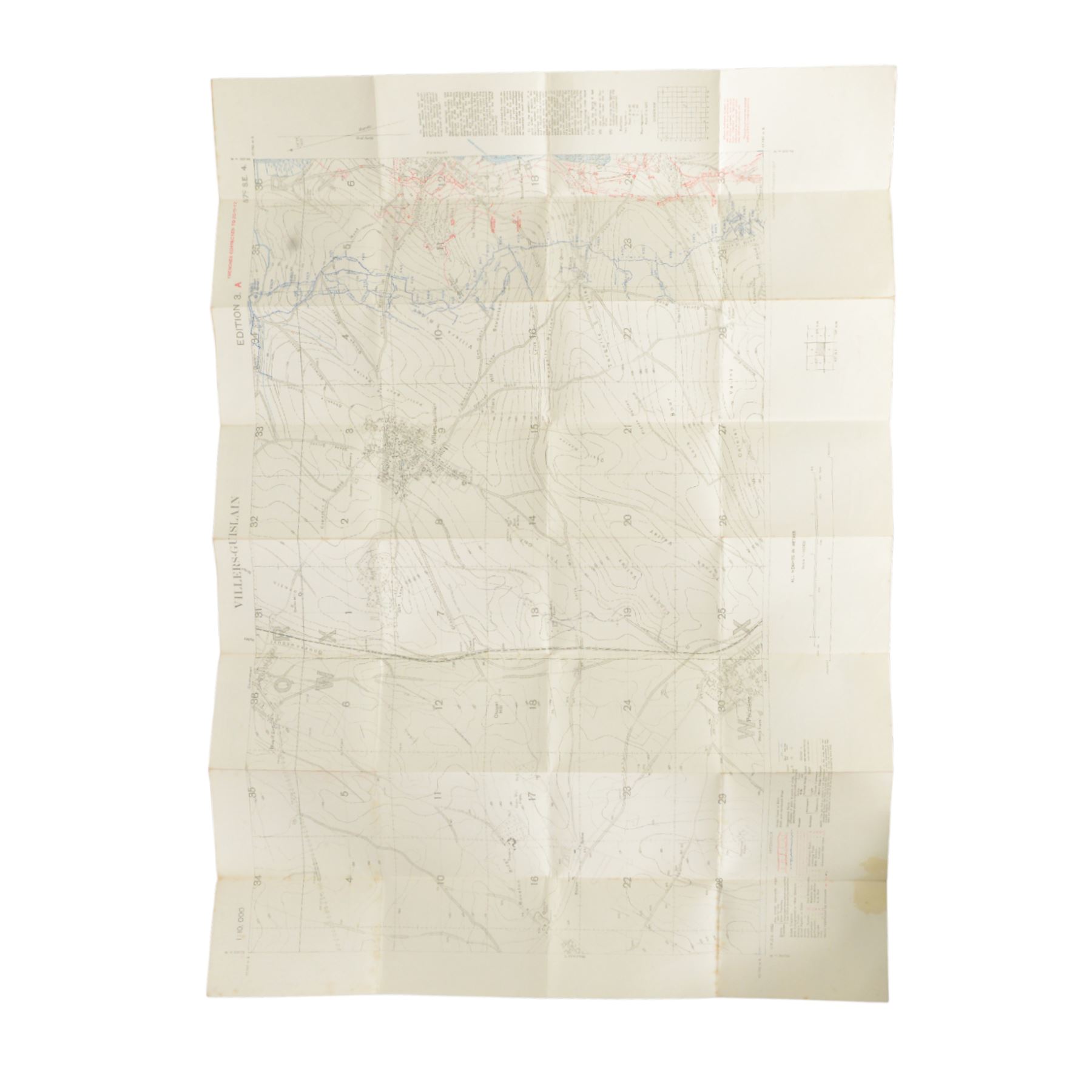 Collection WWI maps, including Trench maps for Villers-Guislain, France and Belgium