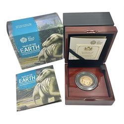The Royal Mint United Kingdom 2020 'Tales of the Earth Iguanodon' gold proof fifty pence coin, cased with certificate