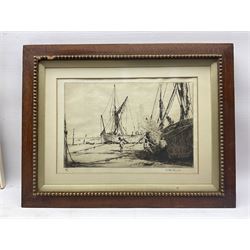 Arthur John Trevor Briscoe (British 1873-1943): 'Burning Off', limited edition etching signed and numbered 39/75, titled and dated '30 in plate 19cm x 29.5cm 