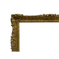 FRAMES - Swept gilt frame, aperture 40cm x 60cm, overall 53cm x 74cm 