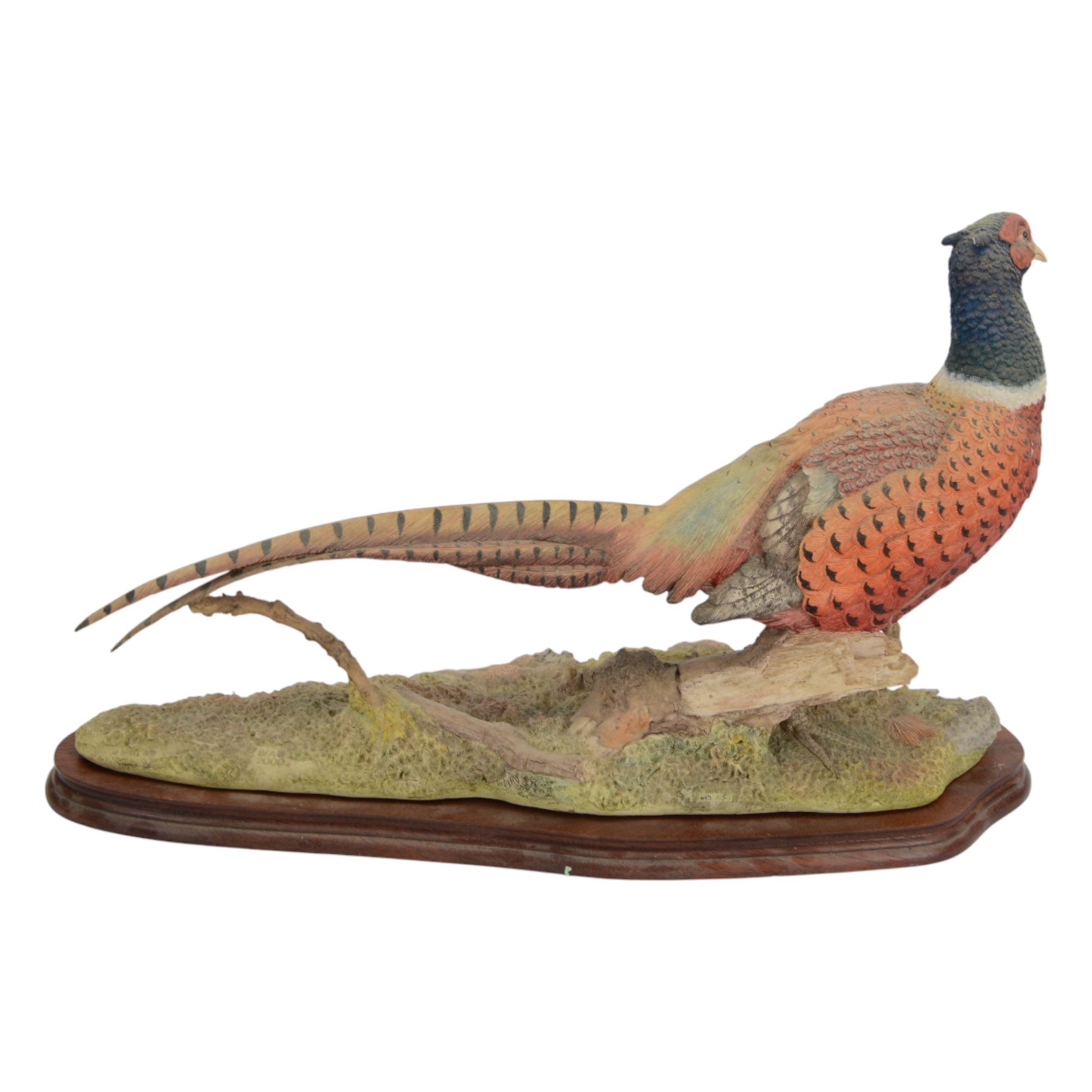 Border Fine Arts Autumn Glory, Millennium model No. B0488 by Russell Willis, limited edition 645/950, modelled as a pheasant on wood base, with certificate and box, H32cm 