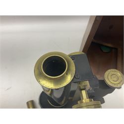 Four microscopes, comprising Nomo Biolam, RCS Zoo Lab 240, R Beck no 13756 and one other