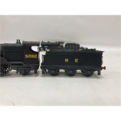 ‘00’ gauge - three kit built locomotive and tenders comprising Class D21 4-4-0 no.1242 finished in NER black with LNER tender; Class C4 4-4-2 no.5262 finished in LNER black; Coal Engines Class 0-6-0 no.2408 finished in black with Millholme Models LNER tender (3) 