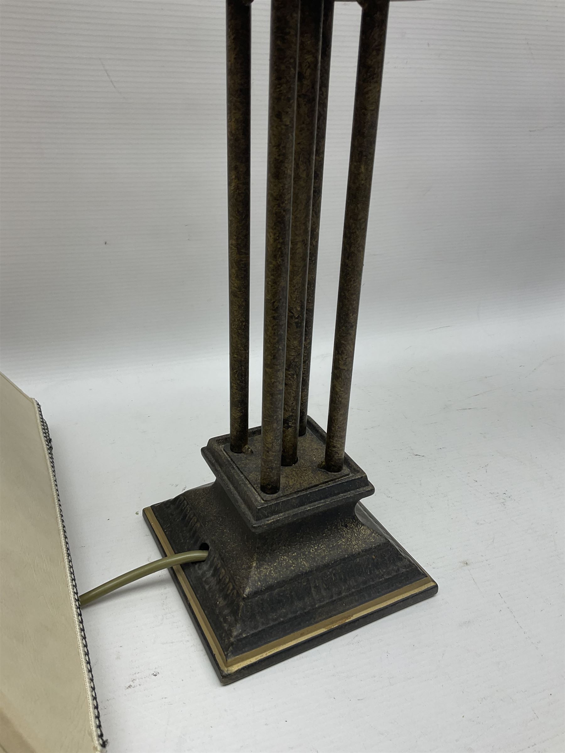 Pair of Marks and Spencers metal framed table lamps, H45cm