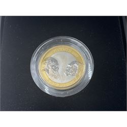 Two The Royal Mint United Kingdom silver proof two pound coins, comprising 2009 'Charles Darwin' and 2010 'Florence Nightingale', both cased with certificates
