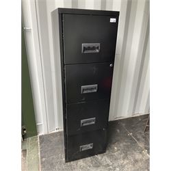 Metal filing cabinet with four drawers - THIS LOT IS TO BE COLLECTED BY APPOINTMENT FROM DUGGLEBY STORAGE, GREAT HILL, EASTFIELD, SCARBOROUGH, YO11 3TX