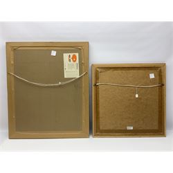 N C Hanson (British 20th century): Pair of oil on board North Yorkshire Moors landscapes signed, largest 66cm x 56cm (2)