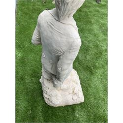 Cast stone gentleman figure - THIS LOT IS TO BE COLLECTED BY APPOINTMENT FROM DUGGLEBY STORAGE, GREAT HILL, EASTFIELD, SCARBOROUGH, YO11 3TX