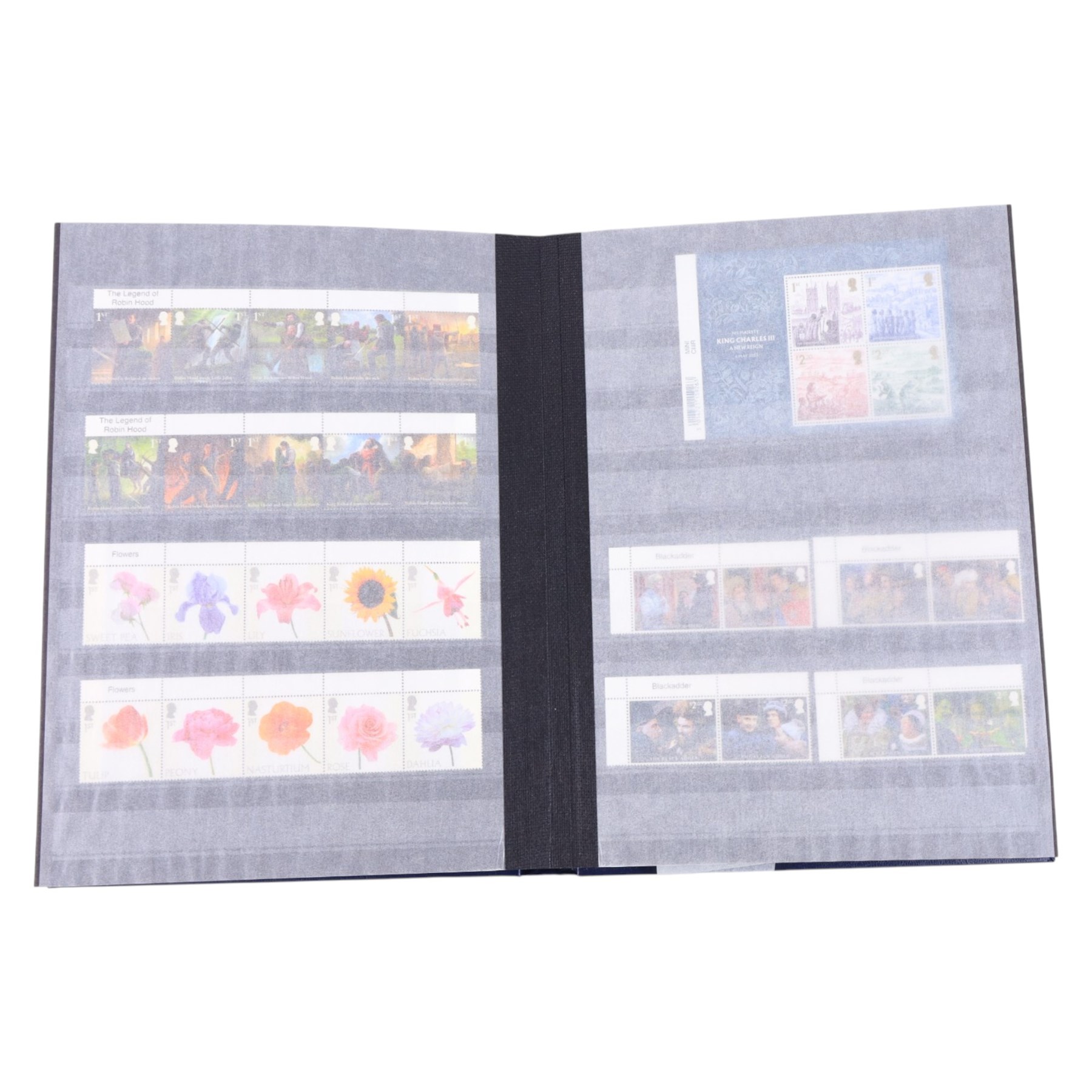 Queen Elizabeth II mint decimal stamps in one folder, face value of usable postage approximately 650 GBP
