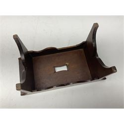 19th century oak miniature apprentice vernacular stool, H13.5cm