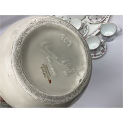 Shelley Chatsworth pattern, coffee service together with Clarice Cliff vase etc