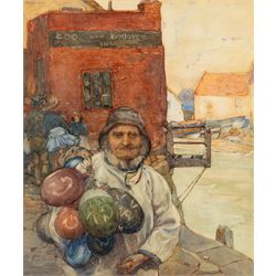 Percy Brooke (British 1869-1916): Fisherman at the 'Cod and Lobster' Staithes, watercolour...