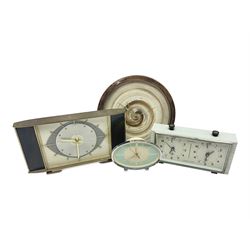 Metamec mantle clock together with Jantar chess clock and to other clocks 