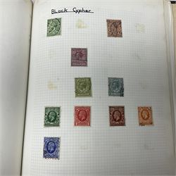 Two stamp albums, containing Great British and World stamps, including Queen Victoria penny reds, Queen Victoria and later Mauritius stamps, including over prints, etc 