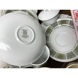 Poole vase decorated with flowers, no 877, Copeland Spode Dauphine pattern coffee service for six, and floral Richmond teawares