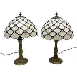 Pair of Tiffany style table lamps with l