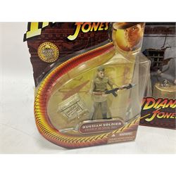 Indiana Jones - Hasbro Raiders of the Lost Ark 'Cairo Ambush' Set; boxed; and eight carded action figures comprising Indiana Jones, German Soldiers, Young Indy, Ugha Warrior, Russian Soldier, Colonel Vogel, Dr. Henry Jones and Cemetery Warrior; all in unopened blister packs (9)