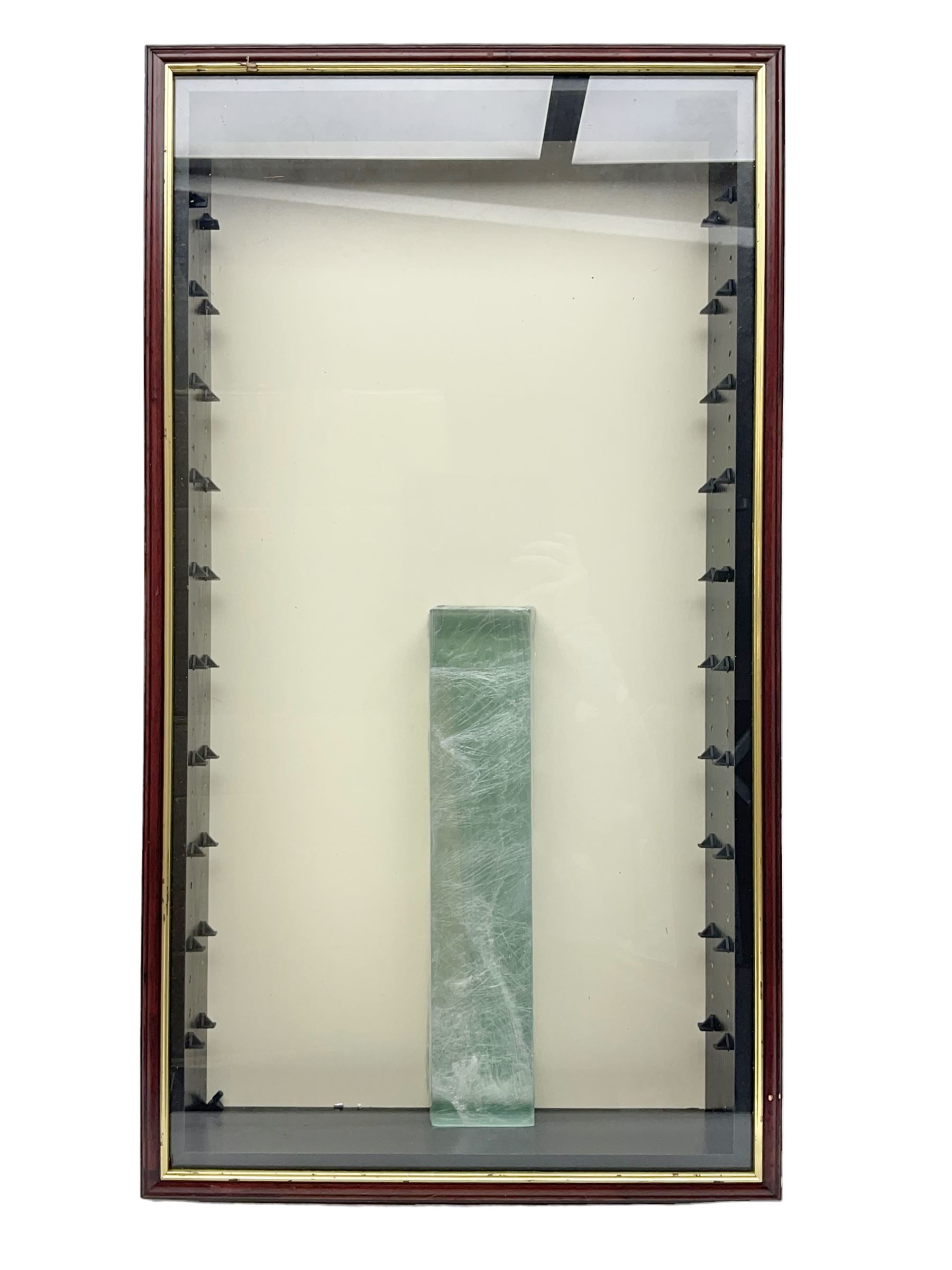 Wall mounting die-cast model display cabinet with glass door and shelves, H80cm, W45cm 