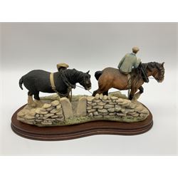 Border Fine Arts ‘Coming Home’ figure group, model No. JH9A by Judy Boyt, upon wood base, signed Boyt 1985