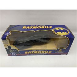 Five Corgi Batmobile die-cast vehicles from the DC Comics collection, to include 1940’s DC Comics BMBV2 1:18 and BMBV1 1:24 scale Batmobiles, all in original boxes 